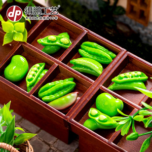 Ornement miniature en résine Dp en forme de pois, artisanat alimentaire, décoration d'intérieur, modèle réaliste, accessoire de bricolage - Product Image 3