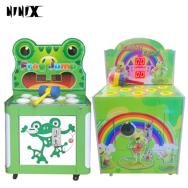 Marteau Frapper Jeu MachineCute Frog StyleThreshing marteau pièce poussoir mini arcade jeu de rachat whack a mole machine de jeu