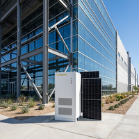 Convertisseur d'énergie solaire hybride 100-150KW avec stockage de batterie LiFePO4 200-300KWH, refroidissement liquide pour usage commercial