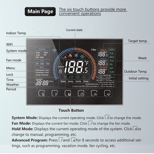 <span class=keywords><strong>Thermostat</strong></span> intelligent <span class=keywords><strong>sans</strong></span> <span class=keywords><strong>fil</strong></span> Becasmart BHP-8000 24V, design moderne, <span class=keywords><strong>thermostat</strong></span> de chauffage au sol pour hôtels, connectivité Wi-Fi - Product Image 6