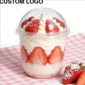 Gobelets à dessert jetables en plastique rigide transparent avec logo estampé pour pot à dessert sucré - Product Image 4