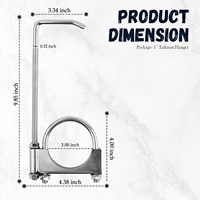 Supports d'échappement de 3 pouces, serre-échappement réglables robustes avec support de silencieux pour l'amortissement des vibrations du tuyau d'échappement