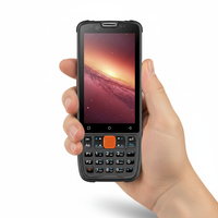 Komputer Terminal Genggam Android 13 Pemindai Barcode, PDA Tangguh, Komputer Mobile Dengan Layar Sentuh 4 Inci untuk Inventaris Gudang