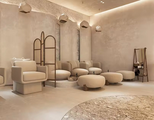 Diseño Moderno de Estación de Manicura, Juego de Mesa y Espejo Personalizado, Solución Integral de Muebles y Decoración para Salón de Uñas - Product Image 5