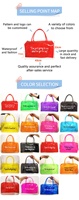 Sac de sport léger personnalisé pour femme PVC transparent imperméable à l'eau lettre à la mode multifonction fermeture éclair bagage à main accessoire de voyage