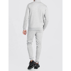 Men Jogger Track Suit New half zipper tracksuit cotton fleece Tracksuit Cheap Slim Fit Men's sweat suit - Product Image 4