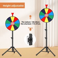 Roue de la Fortune Personnalisée Effaçable pour Tirage au Sort, Support d'Activité de Jeu Rond pour Affichage d'Événements