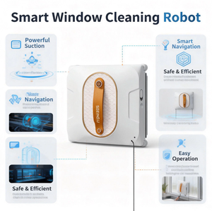 <span class=keywords><strong>Robot</strong></span> nettoyeur <span class=keywords><strong>de</strong></span> <span class=keywords><strong>vitres</strong></span> intelligent électrique 2026 <span class=keywords><strong>de</strong></span> qualité supérieure avec pulvérisation d'eau automatique, application et télécommande pour usage domestique - Product Image 3