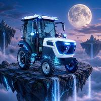 Tracteur agricole DONOL 50HP 4WD à transmission par engrenages avec moteur Yunnei, certifié EU COC et E-Mark, haute productivité pour l'agriculture