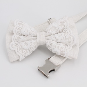 <span class=keywords><strong>Collar</strong></span> de boda de encaje blanco para mascotas, correa de alta calidad, eco-personalizado, venta al por mayor - Product Image 5