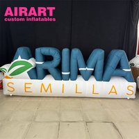 Lettres gonflables bleues tendance, lettres gonflables bleues pour les présentoirs publicitaires, lettres gonflables bleues en PVC