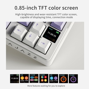 Ajazz AKS075 mechanical <b>keyboard</b>, with display screen, supports hot-swappable three-mode <b>keyboard</b> - Product Image 4