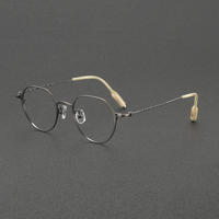 Monture optique CS81116 en stock de l'usine de Shenzhen – Montures de haute qualité en acétate et titane – Lunettes optiques