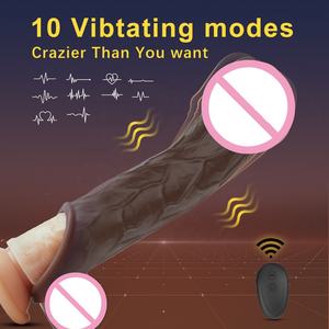 Kablosuz uzaktan kumanda silikon yetişkin ürünleri seks oyuncak Penis uzatma kollu vibratörler adam için cinsel iktidarsızlık geliştirmek - Product Image 2