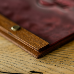 Couverture de Menu de haute qualité porte-Menu en cuir PU Durable avec dossier de facture en bois pour café Bar Restaurant hôtel fournitures - Product Image 1