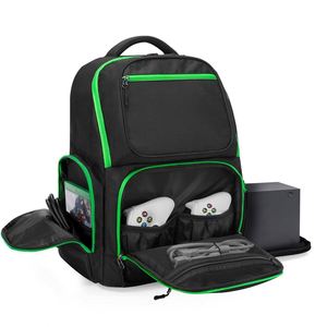 Sac à dos de transport et de voyage étanche en nylon pour ordinateur portable 15,6 pouces et Xbox Series X/S avec rangement pour jeux - Product Image 1