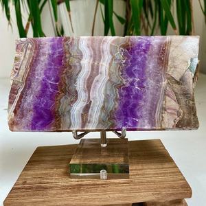 หินธรรมชาติขายส่ง 400-500 กรัม ของชำร่วยงานแต่งงาน งานฝีมือจากหิน อเมทิสต์ แผ่นอาเกตสำหรับตกแต่ง - Product Image 3