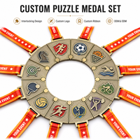 Medaglia Personalizzata 3D in Lega di Zinco per Calcio, Coppa del Campione, Premio Sportivo in Metallo con Nastro