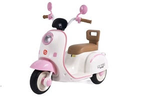 Scooter électrique pour enfants <span class=keywords><strong>6V</strong></span> 4.5AH, tricycle rechargeable, jouet alimenté par <span class=keywords><strong>batterie</strong></span> avec télécommande, musique et lumière pour garçons et filles - Product Image 2