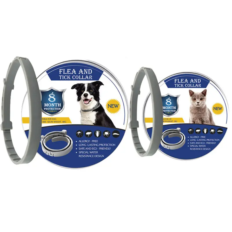Amazon Hot Sale Adjustable Cat Dog Collar Anti Flea Washable Silicone Pet Insect Repellent Collar