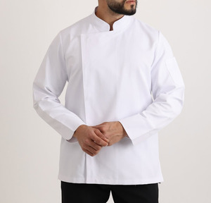 Custom White Chef Long Sleeve Men's Kitchen Accessories Autumn <strong>Winter</strong> Work <strong>Clothes</strong> for Hotel Restaurant Restaurant <strong>Bar</strong> Uniforms - Product Image 1