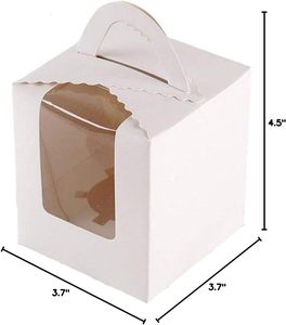 Caja de Papel para Ramos de Flores con Ventana Grande de PVC y Asa de Cuerda, Bolsa de Papel para Arreglos Florales - Product Image 2