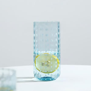 Vasos de Vino Personalizados Azules con Diseño de Punto de Ruptura, Hechos a Mano, para Bar - Product Image 5