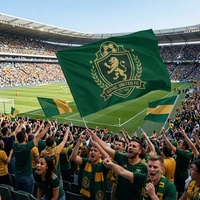 Drapeau personnalisé 3x5 pieds avec logo d'équipe de football, en polyester non tissé, rectangulaire, imprimé numériquement, résistant aux UV, pour affichage extérieur
