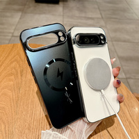 Coques de Téléphone Portable en Verre Dépoli Magnétique de Couleur Originale pour Google Pixel 10 9 8 7 6 Pro XL pour Hommes