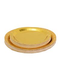 Assiette en papier décorative personnalisée Plats en papier jetables de qualité alimentaire ronds et carrés