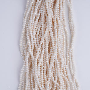 Perles d'eau douce blanches naturelles de 18 cm2-2,2 mm, fil de perles mini, bijoux DIY, produit semi-fini - Product Image 4