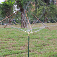 SUNSHINE Pistola Pulverizadora de Metal Pequeña, Boquilla de Riego de Césped y Jardín Rotativa de Latón de 3 Vías de 360 Grados, Bombeo para Agricultura