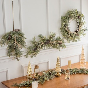 Guirlande personnalisée Décoration <span class=keywords><strong>de</strong></span> porte <span class=keywords><strong>de</strong></span> Noë<span class=keywords><strong>l</strong></span> Décoration <span class=keywords><strong>de</strong></span> plantes artificielles <span class=keywords><strong>pour</strong></span> cheminée Décoration <span class=keywords><strong>de</strong></span> printemps et d'été <span class=keywords><strong>pour</strong></span> la maison <span class=keywords><strong>Couronne</strong></span> - Product Image 4