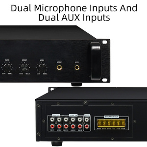 PA18 Giá Rẻ 5in1 Intigrate <span class=keywords><strong>4</strong></span>/8/16 Ohms Kỹ Thuật Số 100 Volt 120 Watt Stereo Dc24v Mixer Nhỏ Trộn <span class=keywords><strong>Receiver</strong></span> Khuếch Đại - Product Image 4