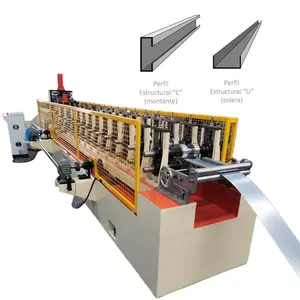 40-200 mm Breite einstellbar Metalcon strukturelle C U Montante Solera Profil leichte Kiel Trockenbau-Rollformmaschine