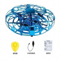 Mini Dron de 4 Ejes con Sensor Infrarrojo, Control Remoto con Gota de Agua y Cable USB, Azul