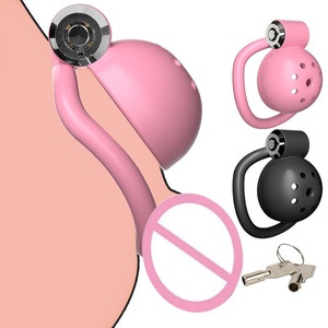 Jaula de <span class=keywords><strong>Castidad</strong></span> Rosa de ABS para Hombre, Juego de Jaula de <span class=keywords><strong>Castidad</strong></span> Masculina, Cinturón de Jaula de <span class=keywords><strong>Castidad</strong></span> con <span class=keywords><strong>Candado</strong></span> de 5 Tamaños y Anillo para Pene - Product Image 1