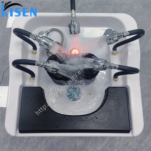KISEN Bac à shampoing professionnel pour spa capillaire et salon, avec hydrothérapie, portable, avec conduites d'eau - Product Image 5