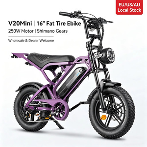 Entrega Rápida desde Almacén en Italia, Bicicleta Eléctrica de 16 Pulgadas con Llantas Anchas para Adolescentes, Diseño Italiano, Mini Bicicleta Eléctrica, Stock en EE. UU. y Australia - Product Image 1
