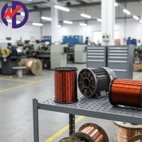 Fil émaillé Huaerda Direct Export RoHS 155 PEWF 1,04 mm à conducteur en cuivre 5000 V pour stators de ventilateurs de refroidissement à fréquence variable