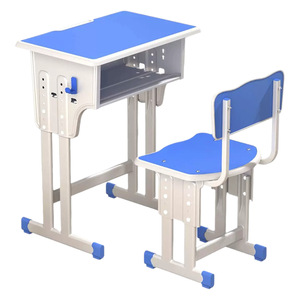 Bureaux et chaises métalliques en gros pour écoles primaires et secondaires ; Ensembles bureau-chaise individuels et doubles pour la formation, idéaux pour les écoles et les centres de tutorat - Product Image 5