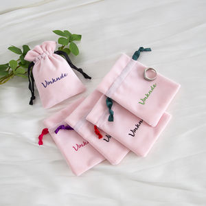 <span class=keywords><strong>Pochette</strong></span> en velours rose bébé mignonne de 9x12 cm avec ruban gros-grain, <span class=keywords><strong>pochette</strong></span> à cordon en velours doux, <span class=keywords><strong>pochette</strong></span> en daim pour bijoux, <span class=keywords><strong>mariage</strong></span>, anniversaire, cosmétiques - Product Image 1