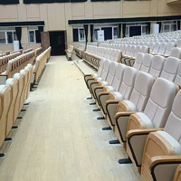 Vente directe d'usine de meubles de salle de classe chaises pliantes pour auditorium chaises d'église de théâtre gouvernemental avec tableau d'écriture