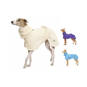 Adjustable Microfiber Absorbent Quick Fast Dry Ruff and Tumble Pet Pressing Gown Dog Bathrobe Towel Bath Robe Dog Drying Coat