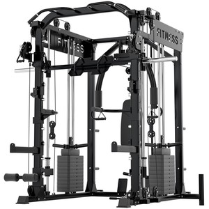 Équipement de fitness à domicile unisexe, rack de squat multifonctionnel, machine Smith en acier, entraîneur multi-stations pour les jambes et les épaules A6050 - Product Image 1