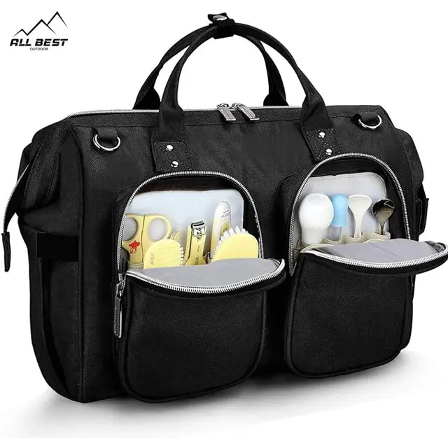 Hot Selling Wholesale Polyester Outdoor Waterproof Mommy Backpack Nappy Baby Carrier Diaper Bag For Mom