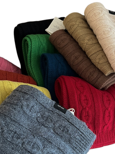 Écharpe pour femme <span class=keywords><strong>en</strong></span> <span class=keywords><strong>laine</strong></span> australienne 100% premium, écharpe d'hiver classique <span class=keywords><strong>en</strong></span> tricot torsadé, écharpe rétro rouge Ancona de style britannique, chauffe-<span class=keywords><strong>cou</strong></span> chaud - Product Image 1