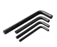 Kunci pas heksagonal berbentuk L hitam dengan ukuran M1.5/M2/M2.5/M3/M4/M5/M6/M8, untuk perbaikan mekanis