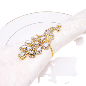 2026 Hot Sale Metal Classic Peacock Napkin Ring Customizable Color <b>Animal</b> Design for Table Decoration Wedding Arrangements - Product Image 1