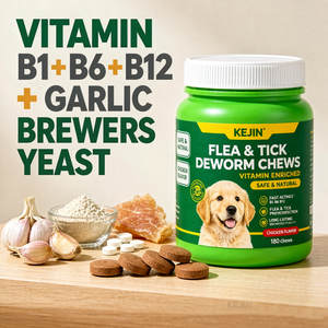 <span class=keywords><strong>Comprimés</strong></span> à croquer vermifuges pour animaux de compagnie, enrichis en vitamines (vitamines du groupe B), à action rapide et longue durée, durée de conservation de 2 ans, pour toutes les générations, 0,5 kg/pièce - Product Image 2